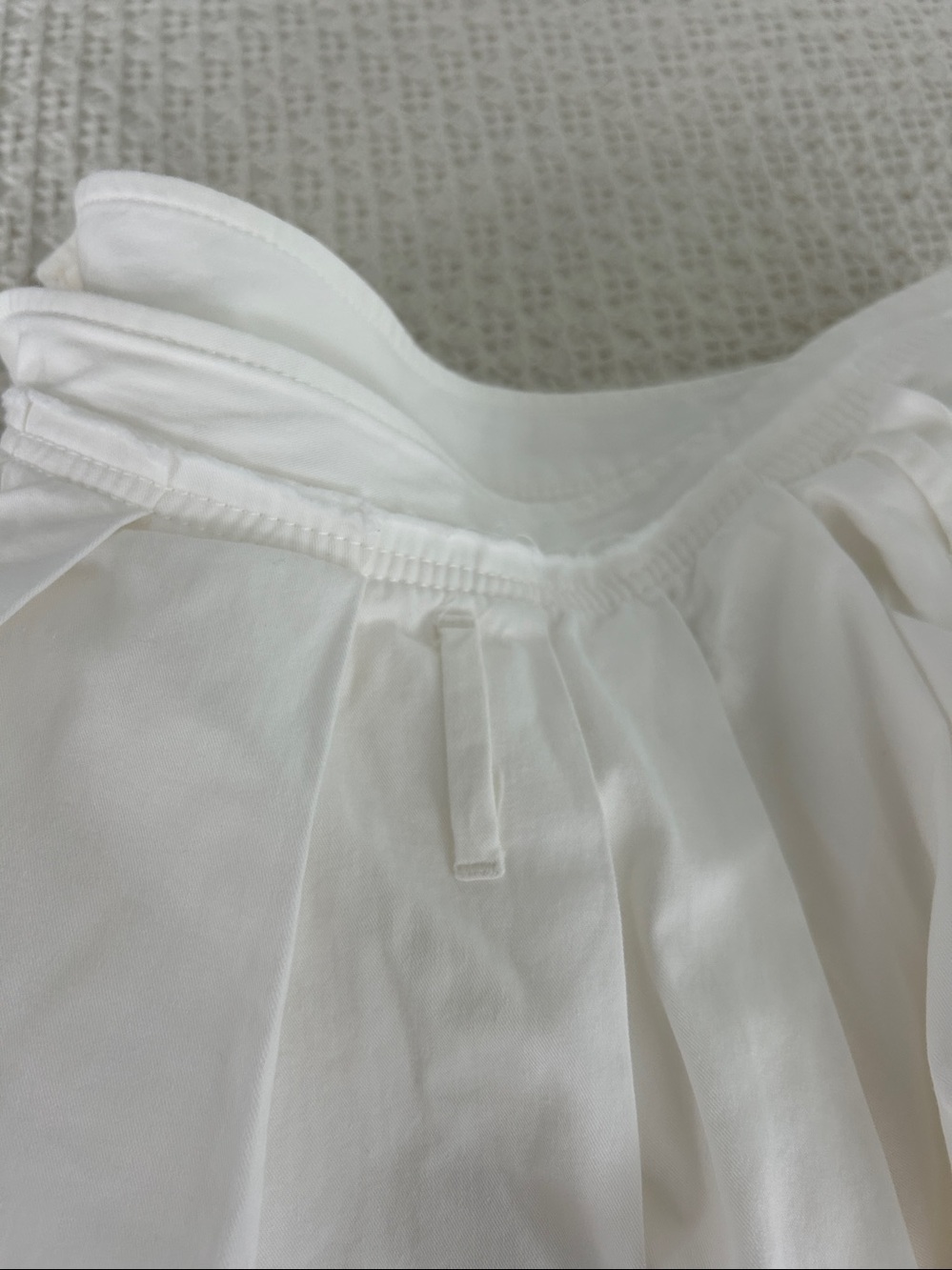 White Pleated cotton Women's Skirt - Picture 8 of 10